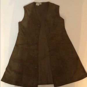 Vintage Lord and Taylor leather vest hippie girl